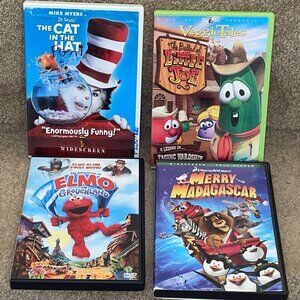 VEGGIE TALES Little Joe THE CAT IN THE HAT Elmo in Grouchland MERRY MADAGASCAR